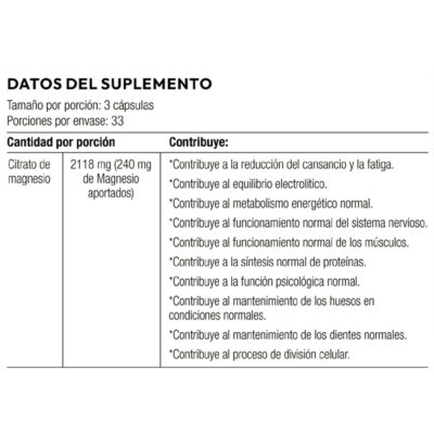Citrato de Magnesio Laboratorios El Mana