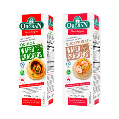 Galletas de oblea Orgran wafer crackers sin gluten 100g