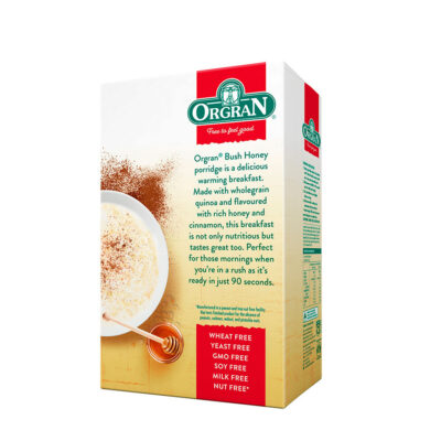 Orgran Quinoa Porridge Miel del Bosque – Sin Gluten, 7 Sobres