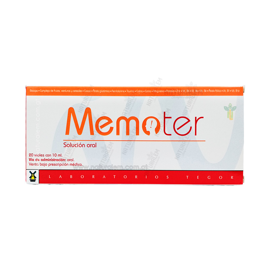 Memoter Tegor 20 Viales 10ml |Potenciador de Memoria