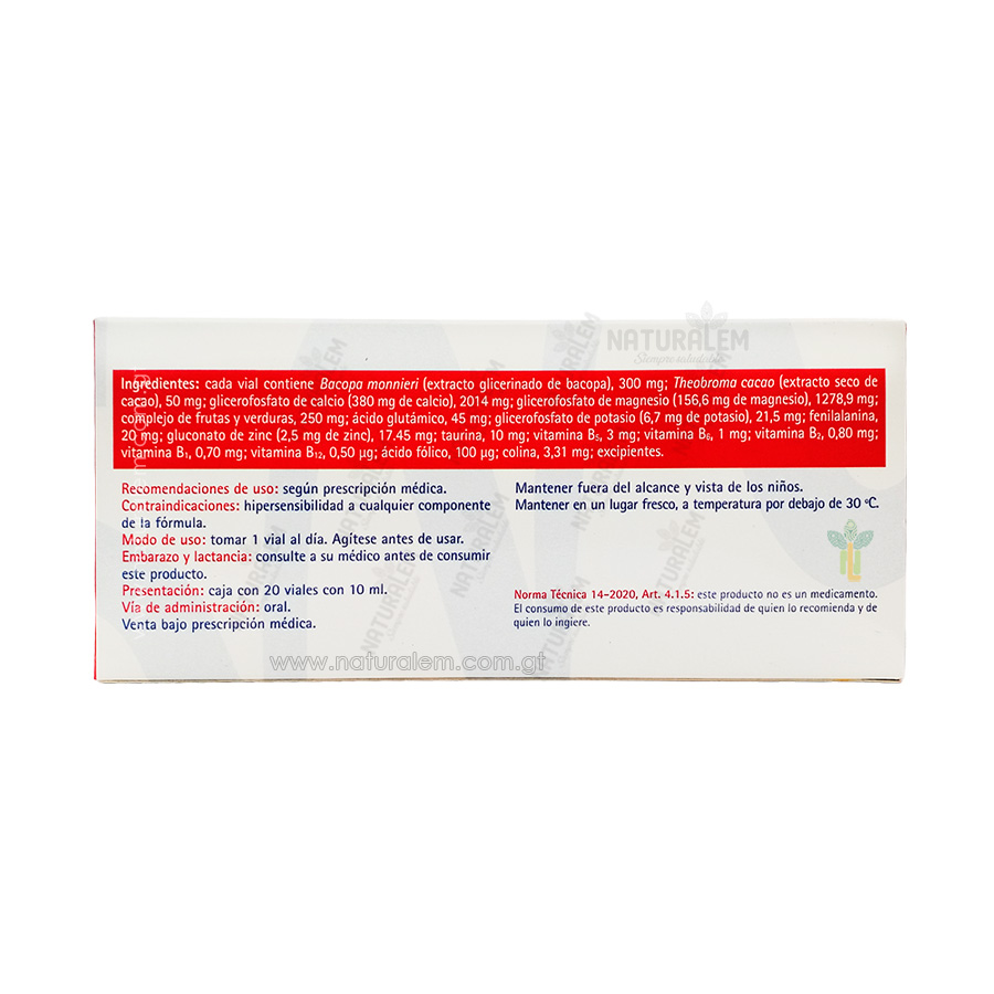 Memoter Tegor 20 Viales 10ml |Potenciador de Memoria