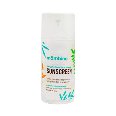 Protector Solar Mineral, Mambino Organics, SPF30 Bebés, Protector Solar Zinc No Nano, Cuidado Piel Sensible, Sin Gluten, Fabricado en USA