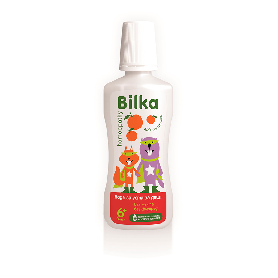 Enjuague bucal infantil Bilka Dent 250ml sin fluor apto homeopatia