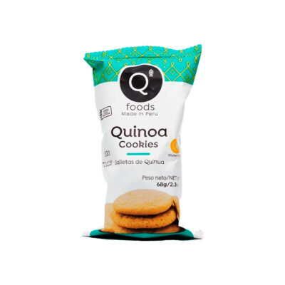 Galletas de quinoa real QFoods 68g sabor natural sin gluten