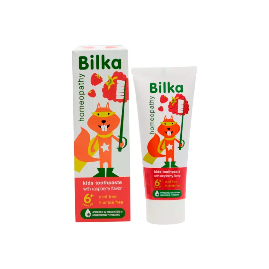Pasta dental infantil Bilka Dent frambuesa 6 anos 50ml sin fluor