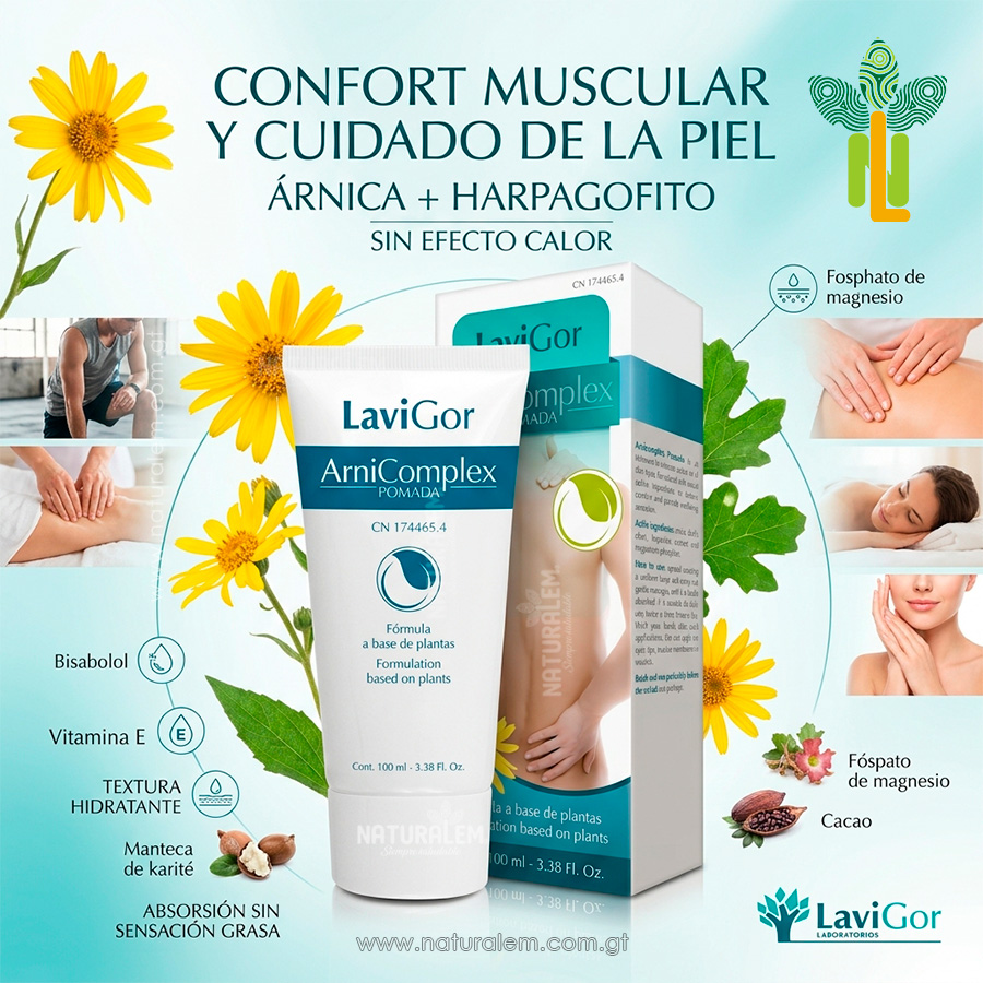 Pomada Muscular LaviGor ArnicComplex (100 ml) – Árnica y Harpagofito - Imagen 4