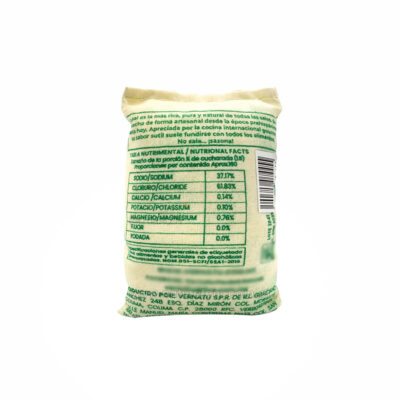 Sal de mar natural Vernatu 500g sal gourmet artesanal